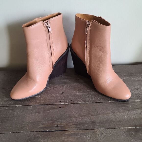 See by Chloe Epona Fringe Wedge Bootie, Biscotto Size EU 36 NEW - Picture 3 of 8